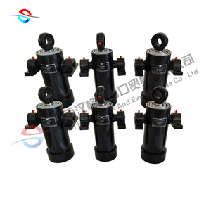 Underbody mini telescopic single action hydraulic cylinder for dump trailer truck body ram oil jack type
