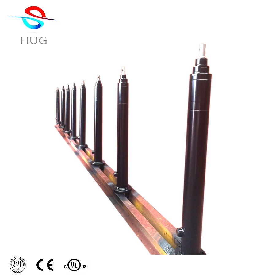 Dump trailer front mounted hydraulic ram hydraulic telescopic cylinder for lifts