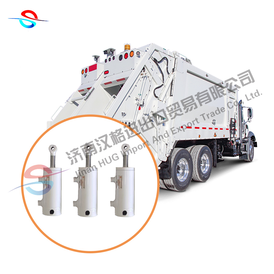 3 Stages Design 10Ton Capacity Telescopic Hydraulic Cylinder for Refuse Compactor Trucks
