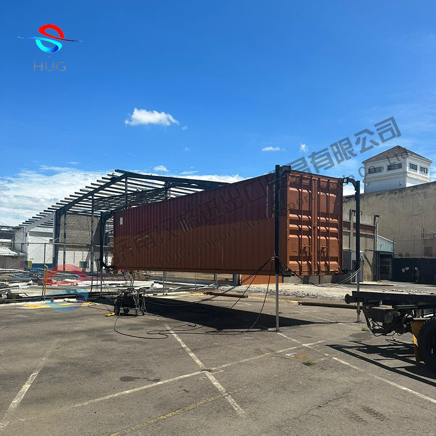 Heavy container lift system new structure double acting hydraulic cylinder for load unload 25tons container cargo