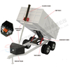 HUG manufacturer 3 ton tipper trailer hydraulic scissor hoist kit hydraulic cylinder and power unit