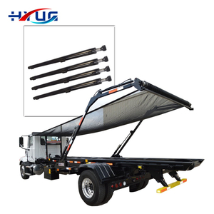 Custom Black PVC Truck Tarpaulin Truck Tarp Long Stroke Hydraulic Cylinder Lift Systems