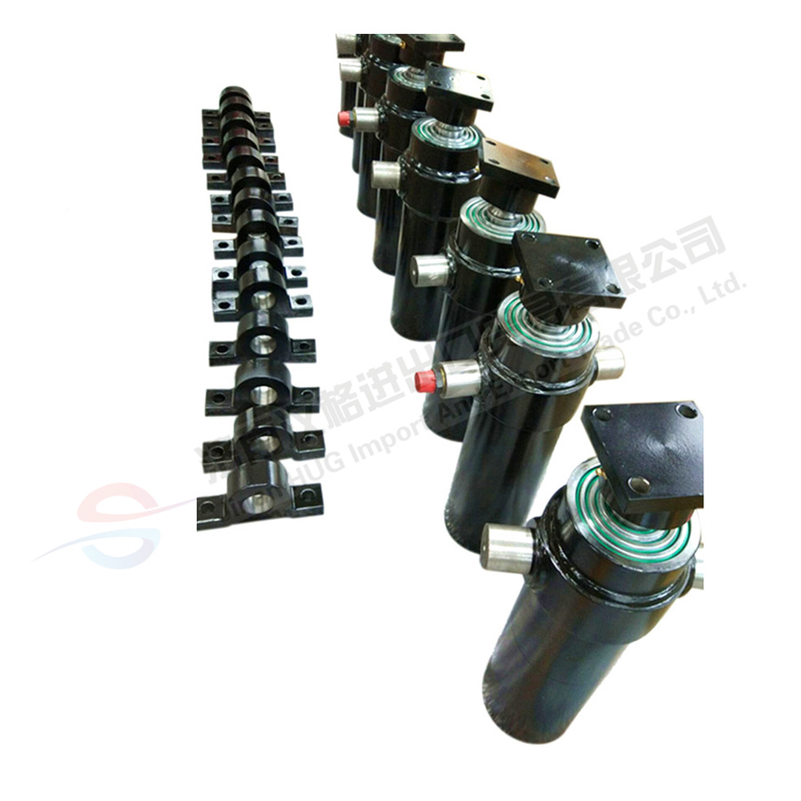 Multistage 3-20 ton telescopic single acting hydraulic cylinder for dump truck