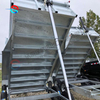 Front inverted long stroke hydraulic cylinders for dump trucks