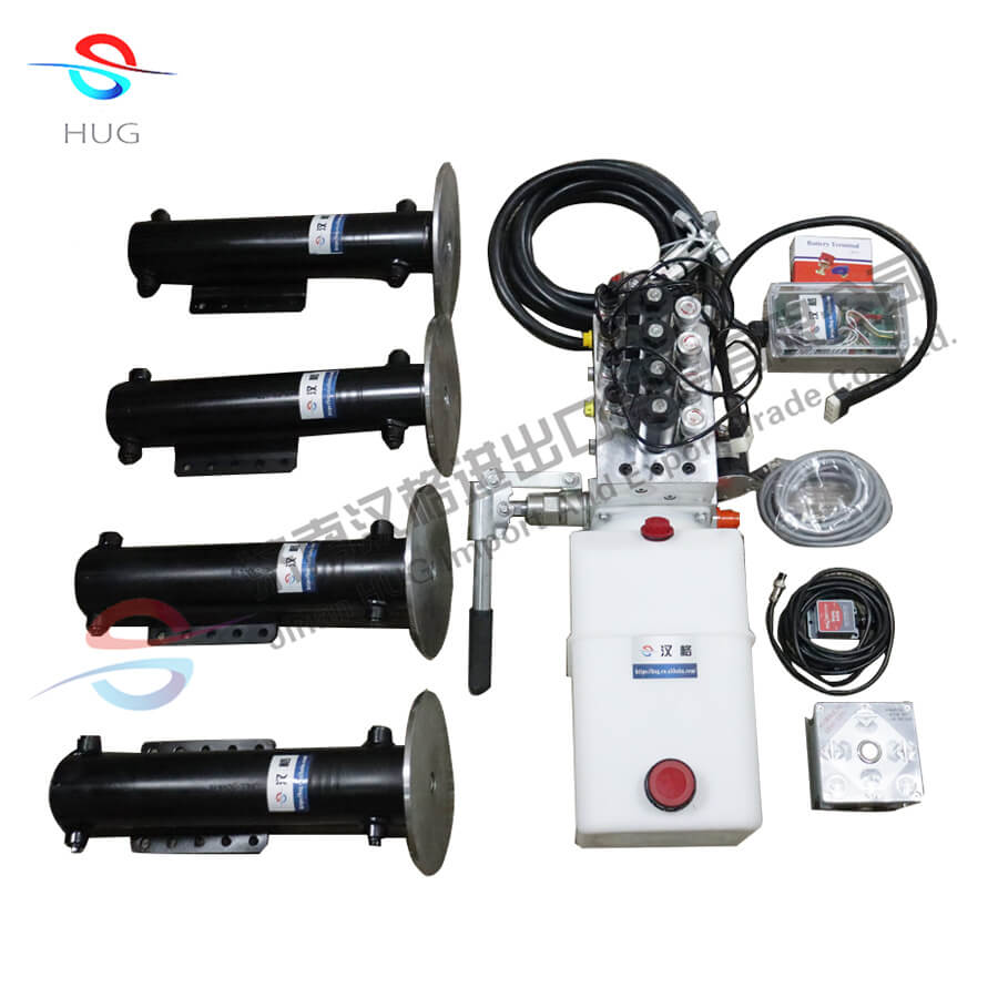 Outrigger double acting hydraulic cylinder with auto leveling system for RV bus