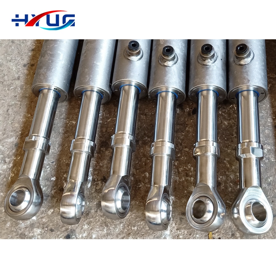 304 316 Stainless Steel Double Acting Hydraulic Cylinder Telescopic Lift Cylinder Rust Proof for Marine Environment