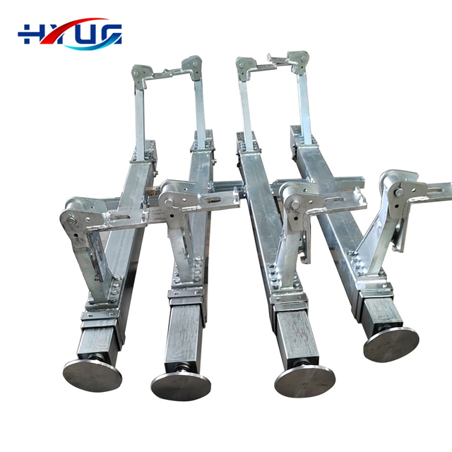 Square Tube Support Legs 35ton Load Capacity Double Acting Hydraulic Cylinder for Cargo Loading and Unloading
