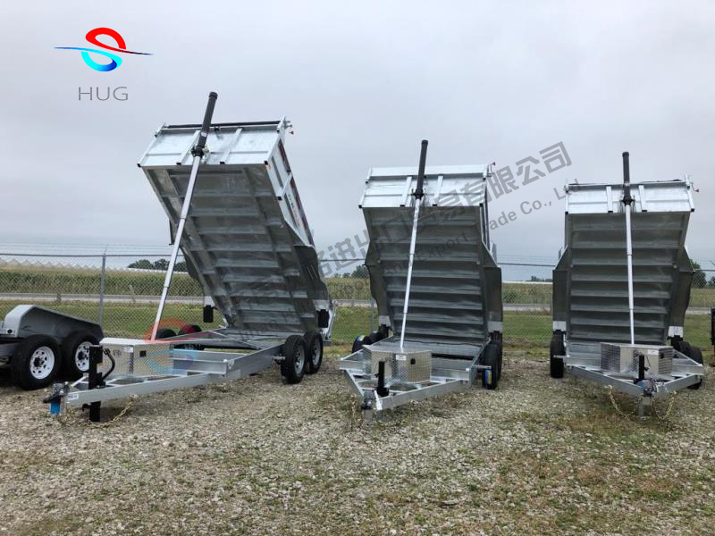 Front inverted long stroke hydraulic cylinders for dump trucks