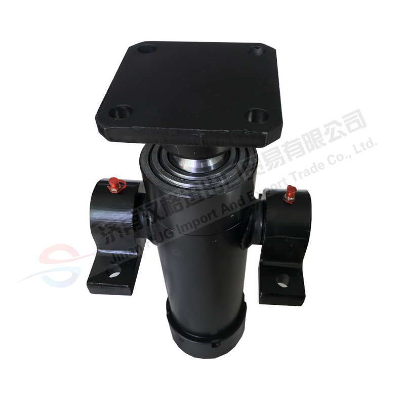 Dump trailer mid mount under body telescopic hydraulic cylinder hydraulic lift kit