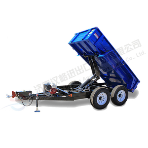 Dump trailer hydraulic power unit and hydraulic scissor hoist lift hydraulic cylinder