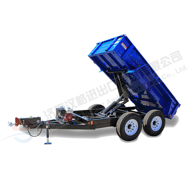 Dump trailer hydraulic power unit and hydraulic scissor hoist lift hydraulic cylinder