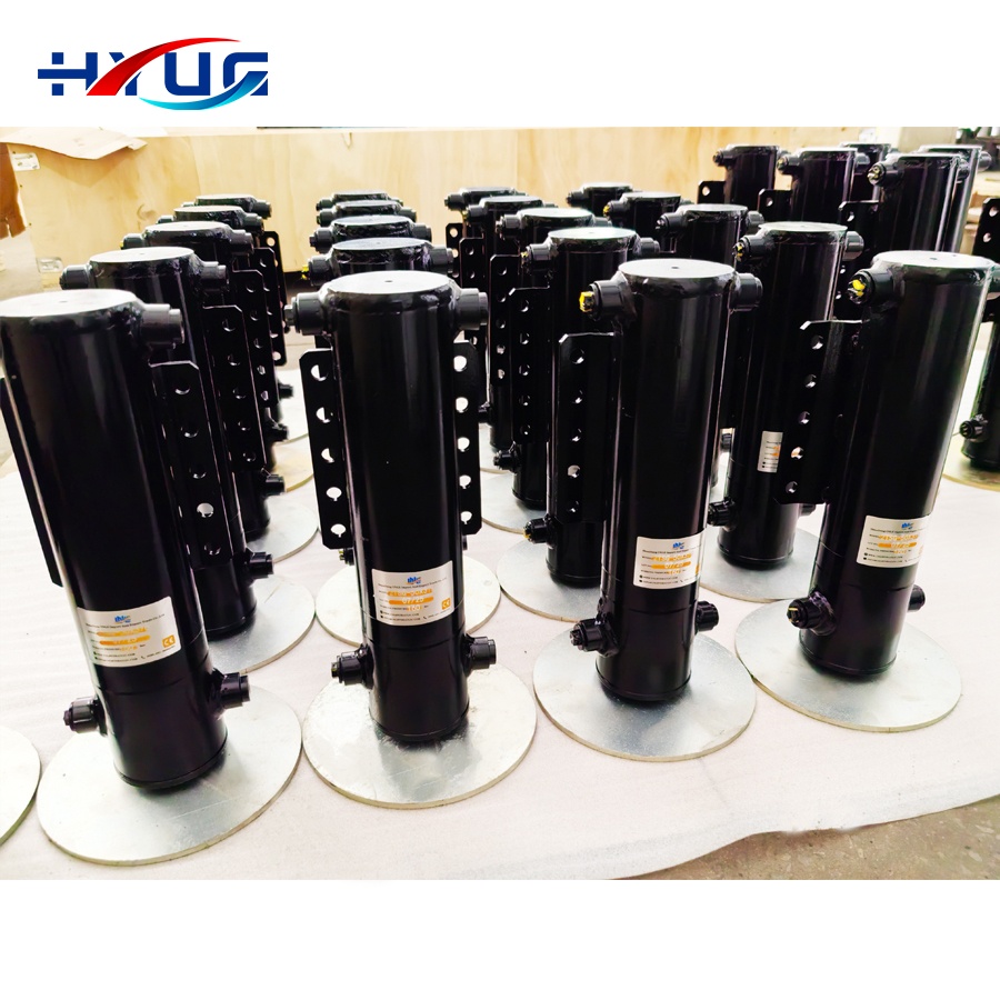 Double acting hydraulic cylinder lifting system touring caravans Motorhomes