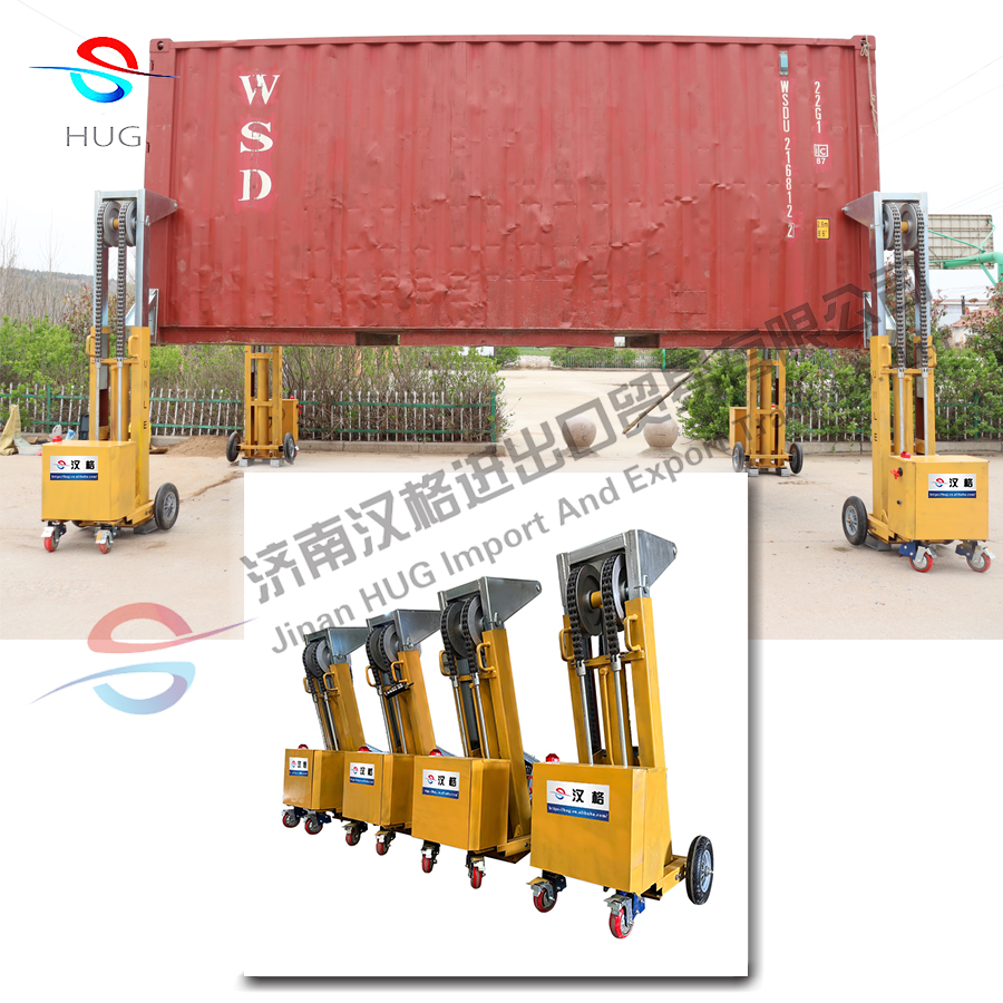 Movable sturdy telescopic double acting wired control lift hydraulic cylinder for container house