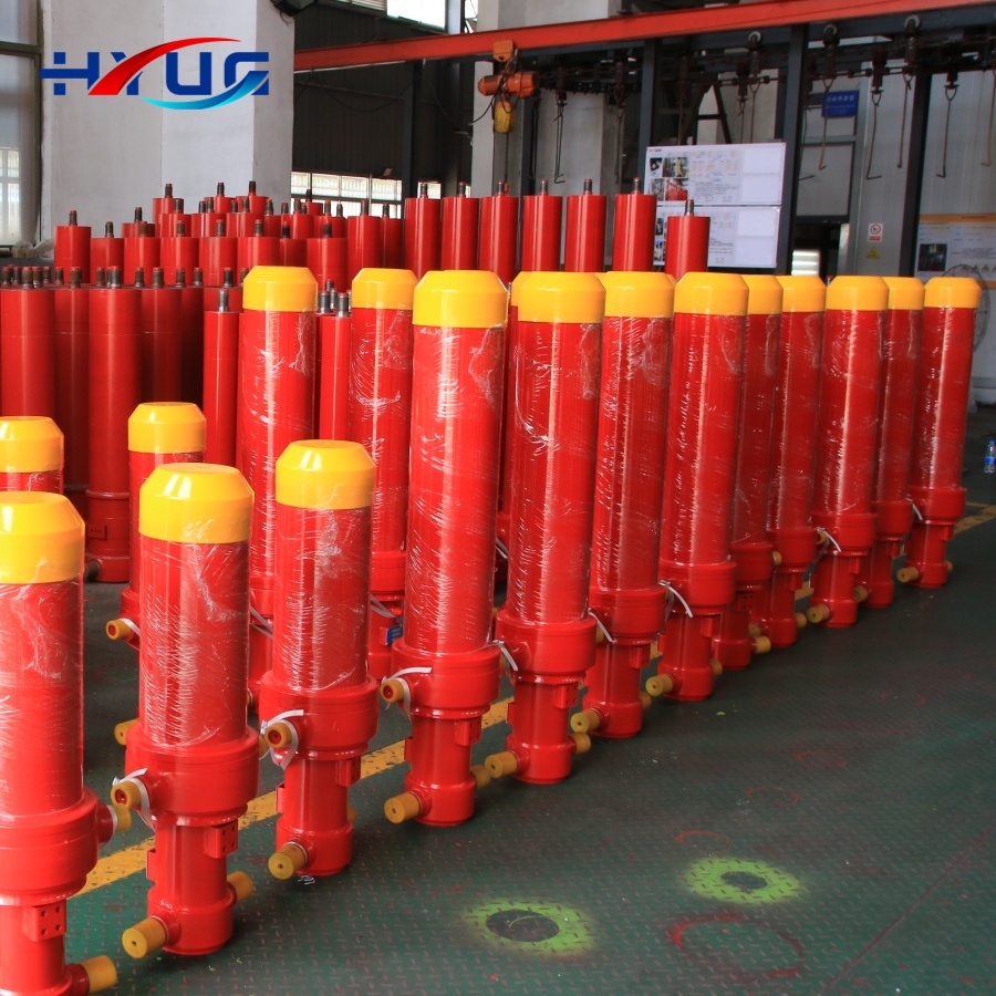 Special Process Low Leakage Load 45 Ton Multi Stage Telescopic Single Acting Hydraulic Cylinder for Dump Truck