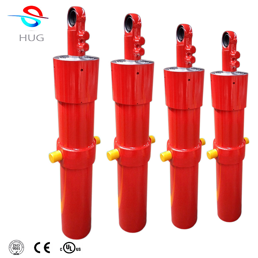 Heavy duty dump truck lift hydraulic cylinder 50 ton hydraulic dump trailer telescopic cylinder