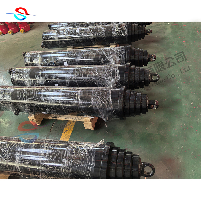 China Factory Direct Sales New Type Steel Single Acting Telescopic Hydraulic Cylinder for Large Heavy Duty Dump Truck