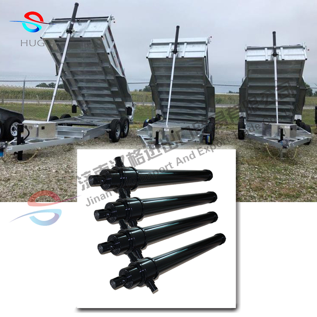 Load capacity of 7 tons HTC telescopic hydraulic cylinders for dump trailer