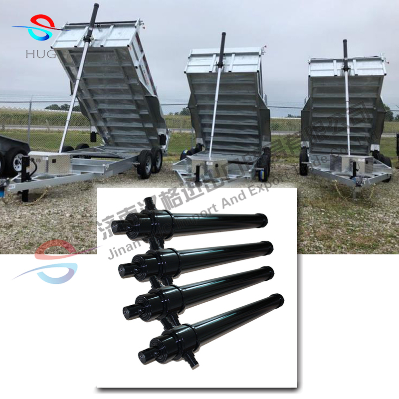 Load capacity of 7 tons HTC telescopic hydraulic cylinders for dump trailer