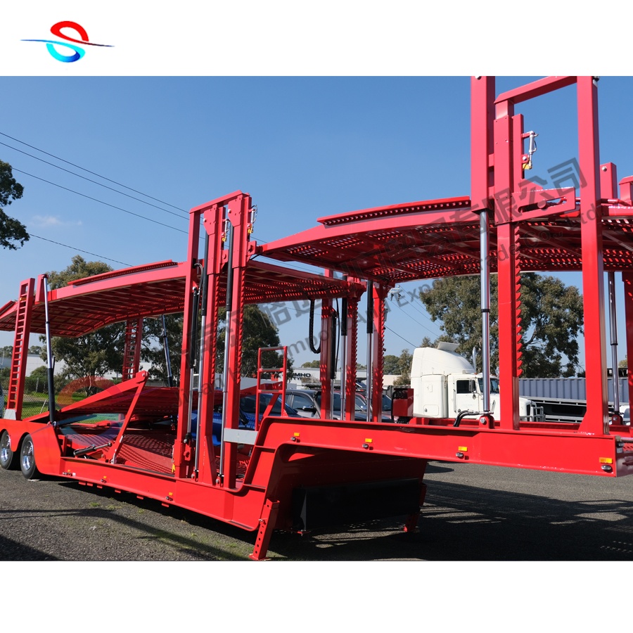 High quality 8 position car carrier hydraulic cylinder kit semi trailer with Fuwa axle and air suspension