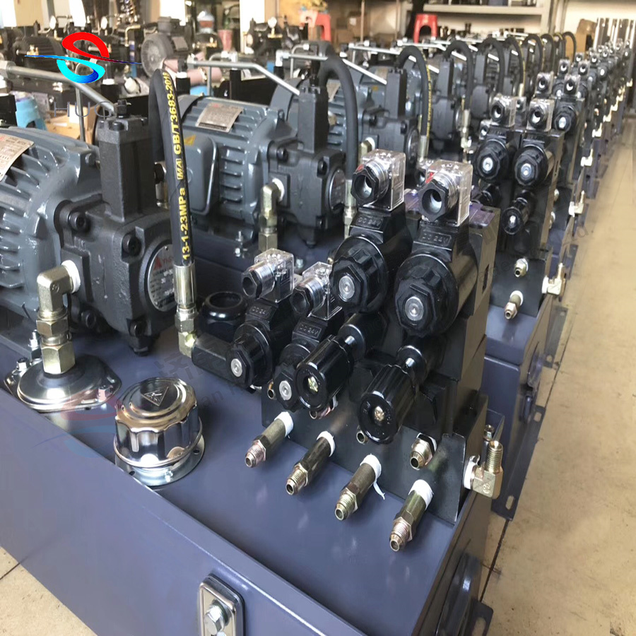 Custom 5.5kw Hydraulic Power Unit Pack High Pressure Motor Pump High Pressure 220v Vertical 20lpm Hydraulic Pump Station