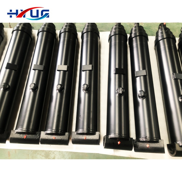 Large Dump Trucks Durable Hoist Cylinder Single Acting Hydraulic Cylinder Heavy Duty Hydraulic Lift System for Tipper Vehicles