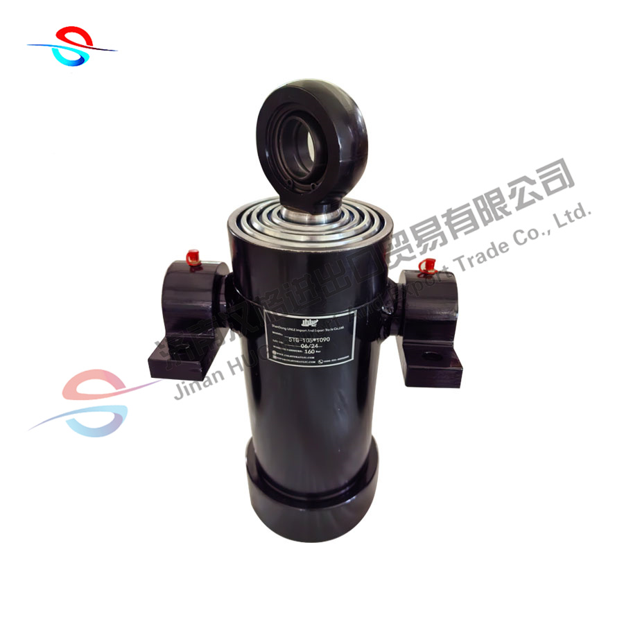 5ton Dump Trailer Single Acting Hydraulic Cylinder with 12v 24v DC Hydraulic Power Unit