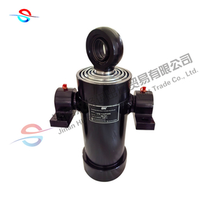 Dump trailer flange mount weld single acting under body lifting hydraulic oil cylinder