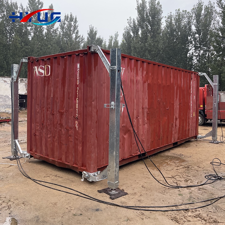 Square Tube Support Legs 35ton Load Capacity Double Acting Hydraulic Cylinder for Cargo Loading and Unloading