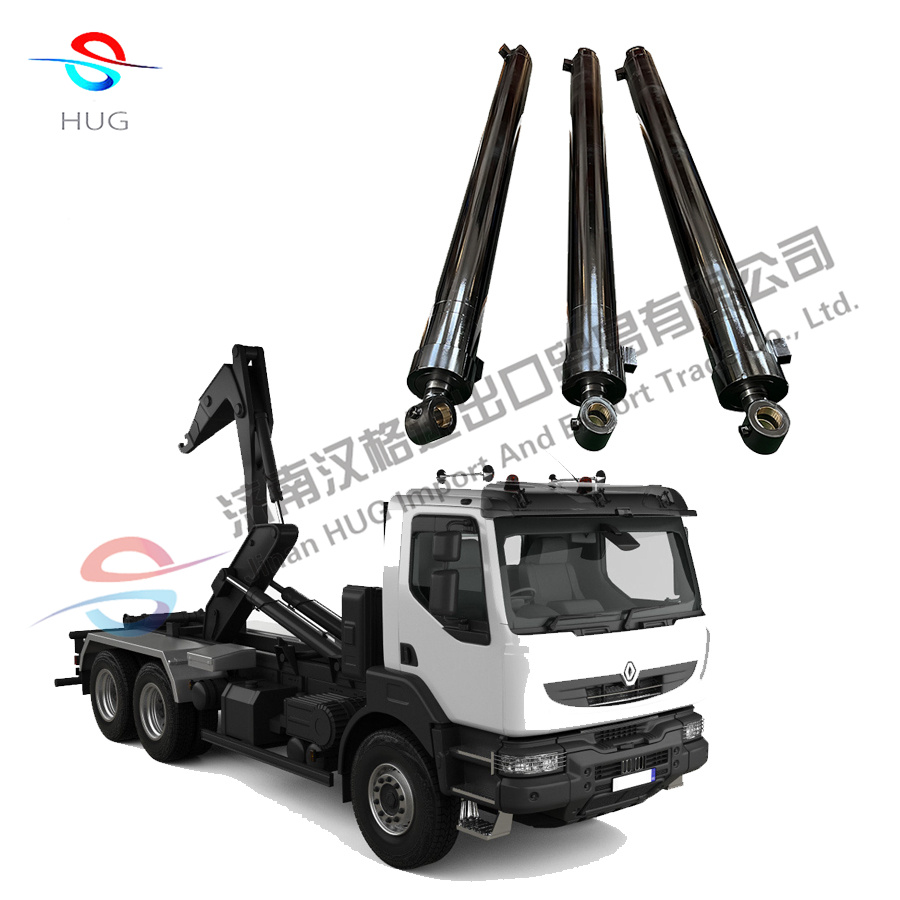 Factory supplier customized double acting hydraulic cylinder for hook arm truck