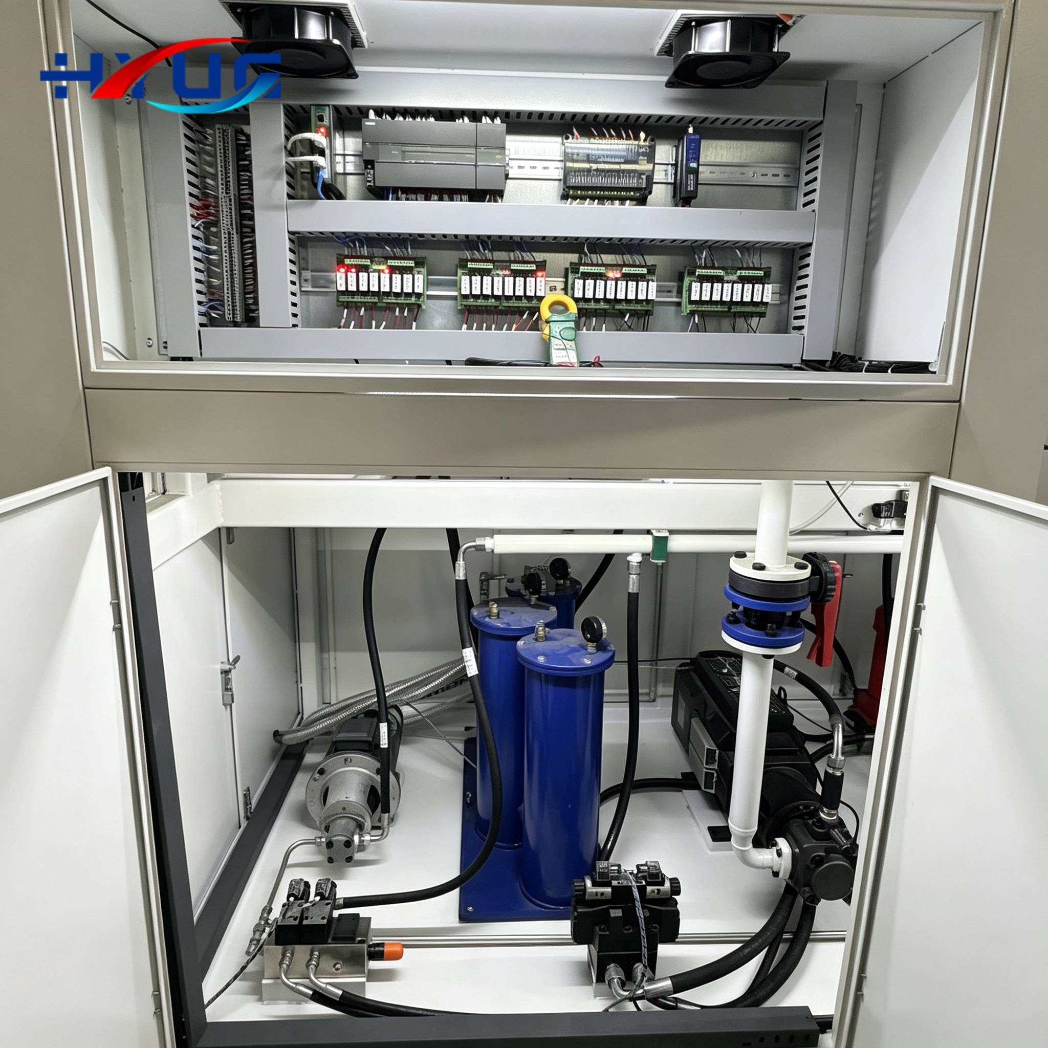HYUG 24.5 kW Unit Remote Control Worry Free After Sales Service Single Double Acting Hydraulic Cylinder Factory Test Bench