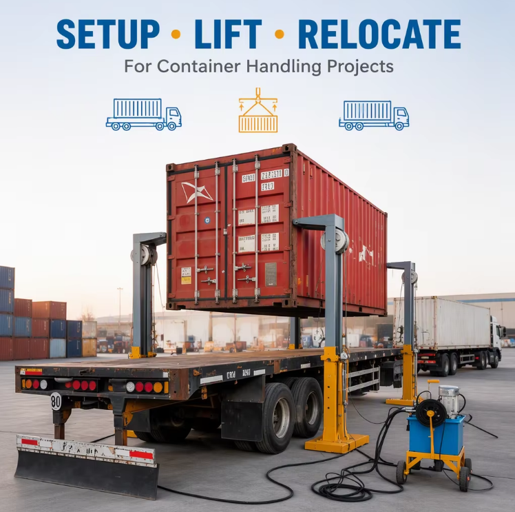 Hydraulic Container Lifting System Double Acting Cylinders for Stable and Smooth Container Hoisting