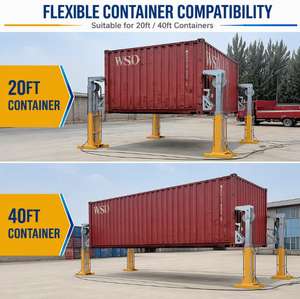 Forklift Type Telescopic Double Acting Hydraulic Cylinder Hoist System for Container House Lifting