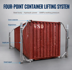 Transport Hydraulic Cylinder Lift System 35 Ton Capacity 1600mm for 20ft 40ft Container